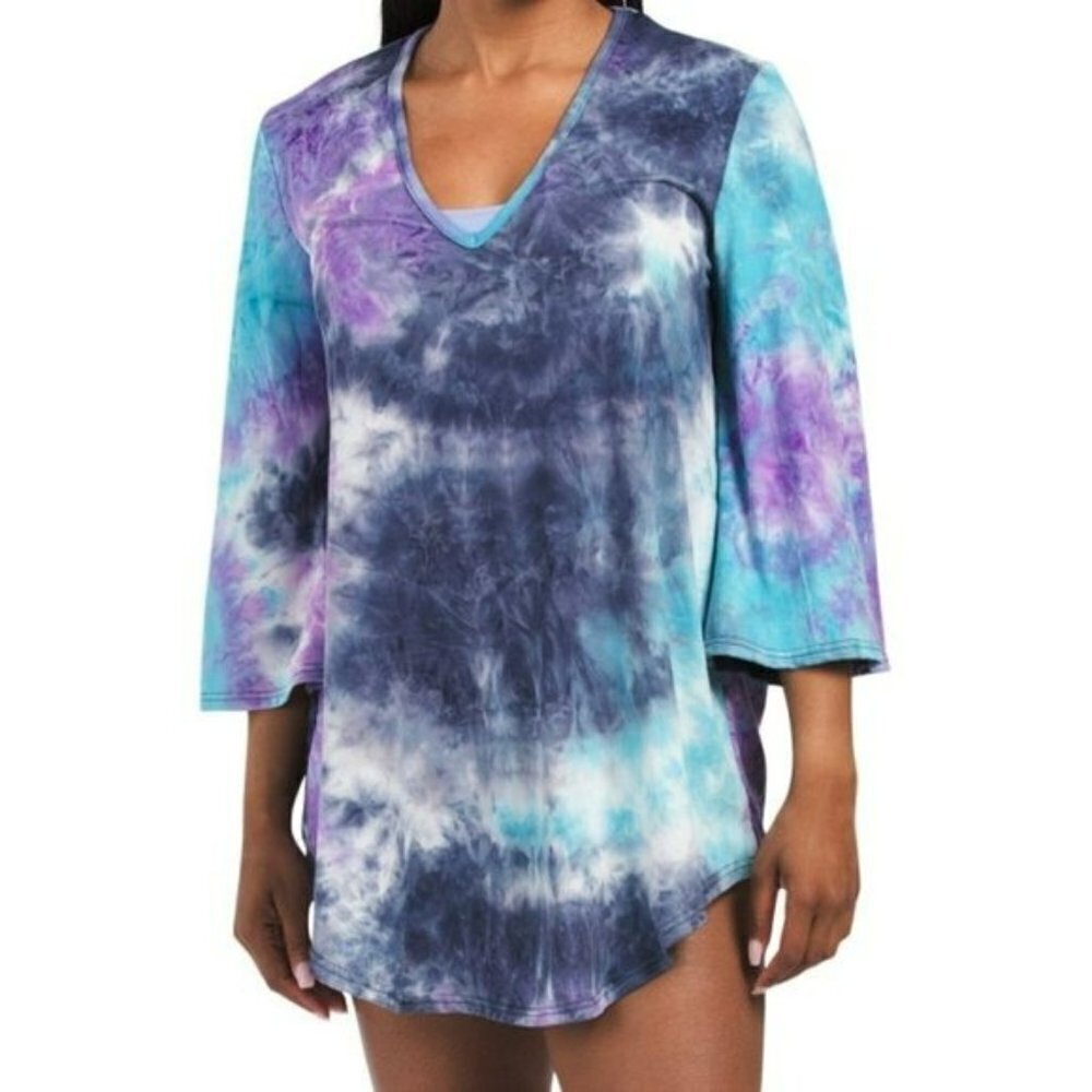 NWT JORDAN TAYLOR Made In Usa Tie Dye Swim Beach Cover-up